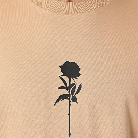 Luxury Lovers - Tee Shirt Oversize Roses Beige Noir