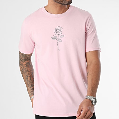 Luxury Lovers - Tee Shirt Oversize White Eclipse Barbed Outline Pink