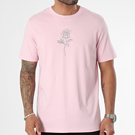 Luxury Lovers - Tee Shirt Oversize White Eclipse Barbed Outline Rose