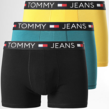 Tommy Jeans - Lot De 3 Boxers Trunk 3159 Jaune Bleu Canard Noir