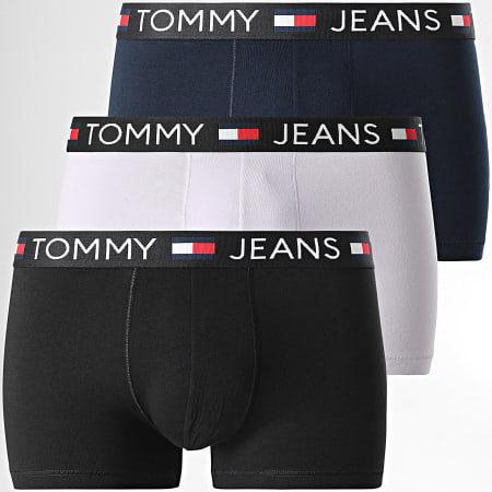 Tommy Jeans - Lot De 3 Boxers Trunk 3159 Violet Bleu Marine Noir