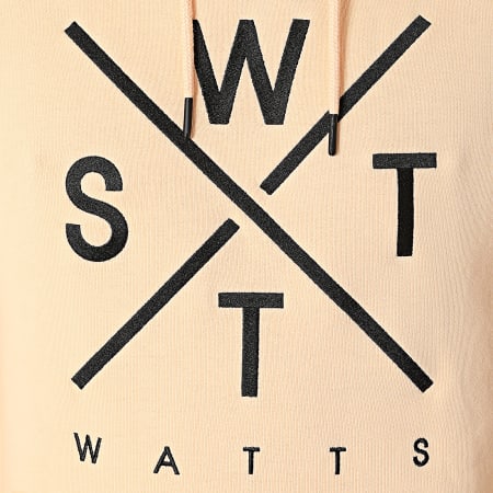Watts - Felpa con cappuccio spray arancione