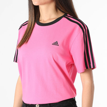 Adidas Sportswear - Tee Shirt Oversize A Bandes Femme IS1565 Rose