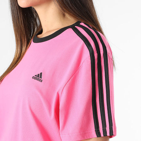 Adidas Sportswear - Tee Shirt Oversize A Bandes Femme IS1565 Rose