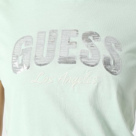 Guess - Maglietta da donna W4GI31 Verde Argento