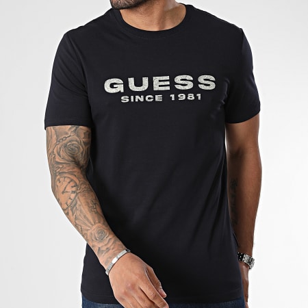 Guess - Tee Shirt M4GI61-J1314 Bleu Marine