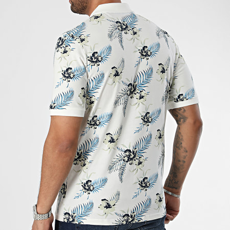Jack And Jones - Polo a manica corta Chill Light Beige Floral