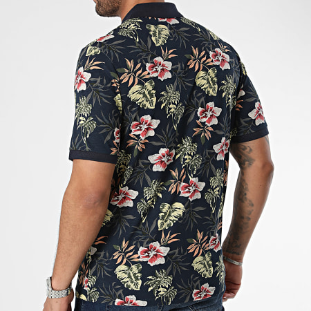 Jack And Jones - Polo Manches Courtes Chill Bleu Marine Floral