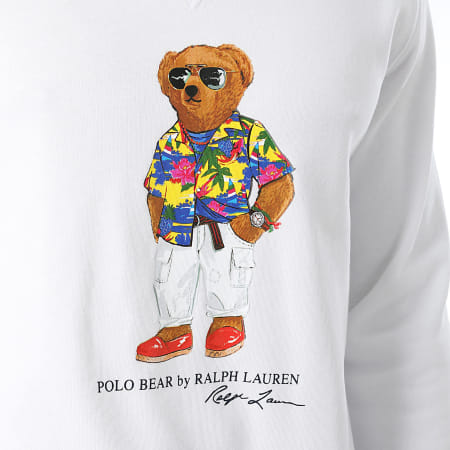 Polo Ralph Lauren - Sweat Crewneck Polo Bear Blanc