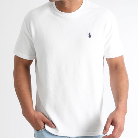 Polo Ralph Lauren - Tee Shirt Tissu Eponge Molleton Blanc