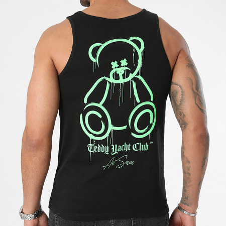 Teddy Yacht Club - Art Series Marcador Camiseta de Tirantes Negro Verde Fluorescente