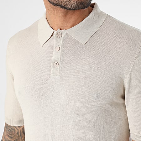 Aarhon - Polo Manches Courtes Beige
