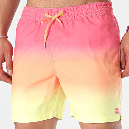 Billabong - Pantaloncini da bagno All Day Fade EBYJV00121 Rosa Arancione Giallo Gradiente