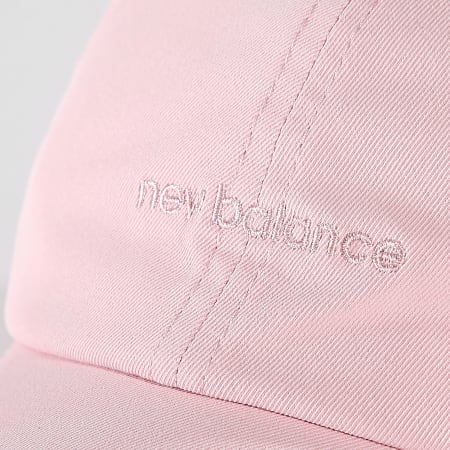 New Balance - Casquette Linear Logo Gris Rose