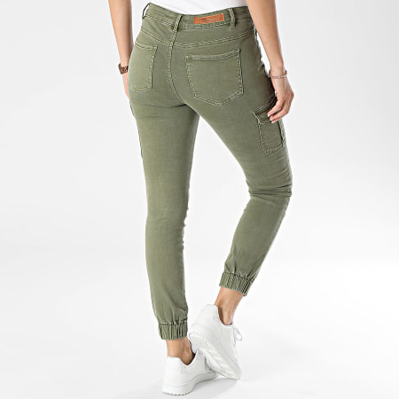Only - Pantalon Cargo Skinny Femme Missouri Vert Kaki