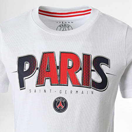 PSG - Tee Shirt Enfant Paris Saint-Germain P15389C Blanc