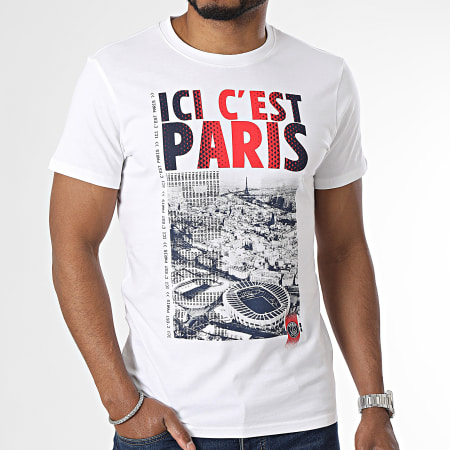 PSG - Camiseta Ici C'est Paris P15372C-CL04 Blanca