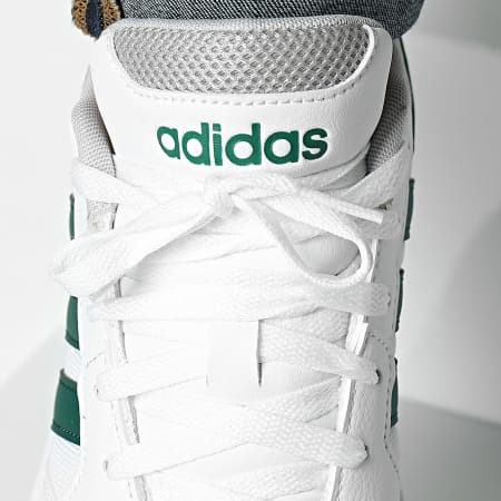 Adidas Performance - Hoops 3.0 Verano Zapatillas IG1484 Calzado Blanco Core Verde Gris Dos
