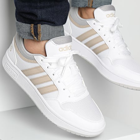 adidas - Hoops 3.0 Summer Sneakers IG1488 Calzado Blanco Wonder Beige Gris Dos