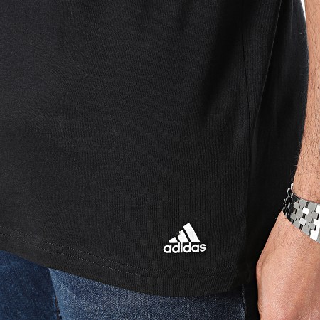 Adidas Performance - Lote de 3 camisetas con cuello en V 4A1M05 Negro