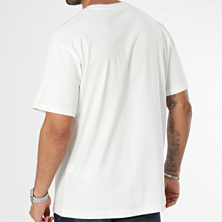 ADJ - Tee Shirt Oversize Large Coeur Chic Blanc Rouge