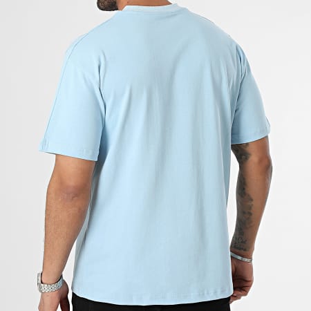 ADJ - Tee Shirt Oversize Large Coeur Chic Azul Claro Blanco