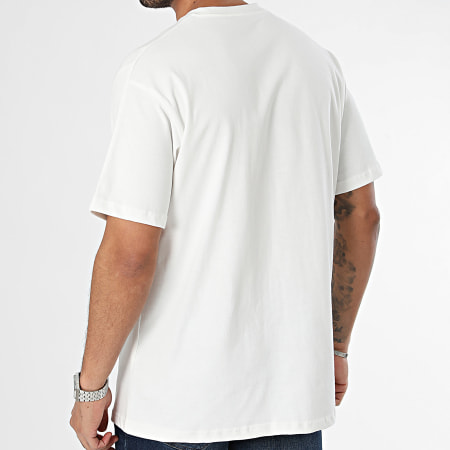 ADJ - Tee Shirt Oversize Large Coeur Chic Blanc Rose