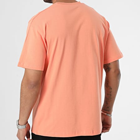 ADJ - Tee Shirt Oversize Large Coeur Chic Orange Blanc