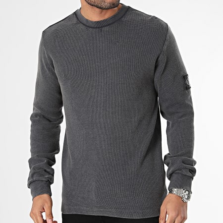 Calvin Klein - 5496 Camiseta de manga larga gris antracita