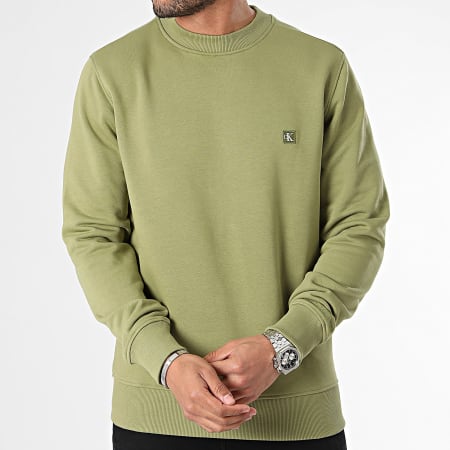 Calvin Klein - Sudadera con cuello redondo 5270 Verde caqui