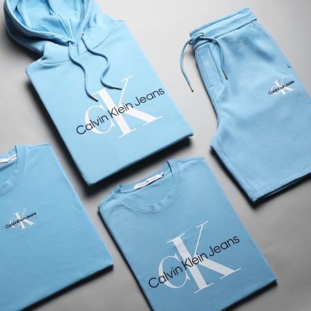 Calvin Klein - 5131 Pantalón corto de jogging azul claro