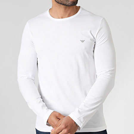 Emporio Armani - Tee Shirt Manches Longues 111653-4R722 Blanc