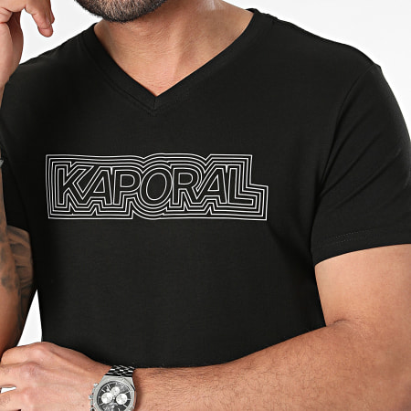 Kaporal - NINOM11 T-shirt essenziale con scollo a V Nero
