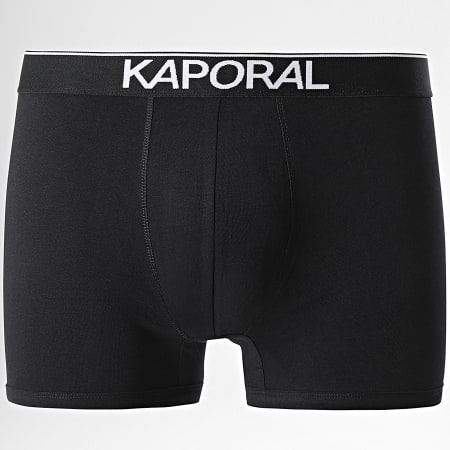 Kaporal - Lot De 3 Boxers Quad Noir Vert Kaki Rouge Brique
