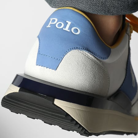 Polo Ralph Lauren - Scarpe da ginnastica Train 89 Bianco Blu Giallo