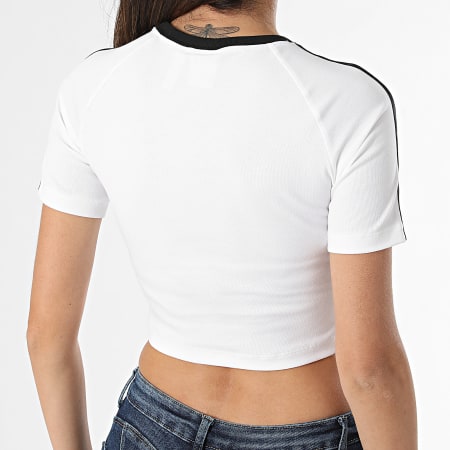 Adidas Originals - Tee Shirt Crop Femme A Bandes Baby IP0662 Blanc Noir
