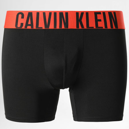 Calvin Klein - Set di 3 boxer NB3612A Nero Arancione Grigio Blu Reale