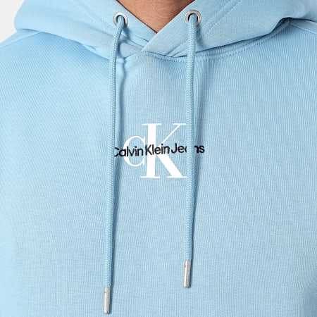 Calvin Klein - Felpa con cappuccio 3749 Azzurro