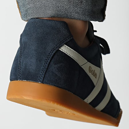 Gola - Harrier Suede Sneakers CMA192 Navy Off White Deep Red