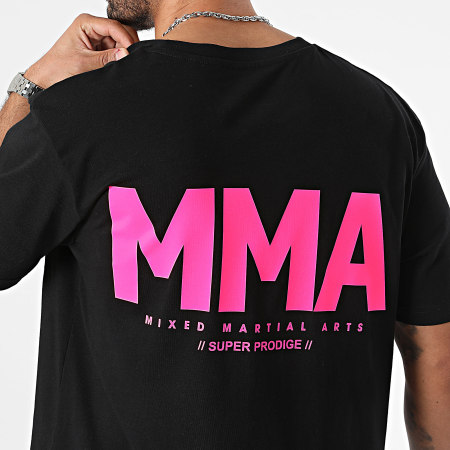 Super Prodige - Tee Shirt Oversize Large MMA Pink Fluo Black