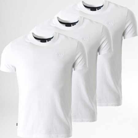 Superdry - Lote de 3 camisetas M1011362A Blanco