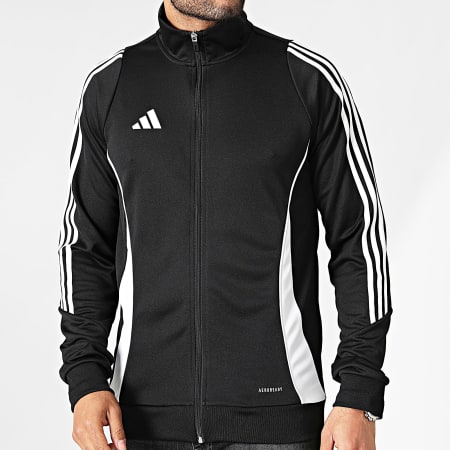 Adidas Sportswear - Veste Zippée A Bandes Tiro24 IJ9959 Noir Blanc