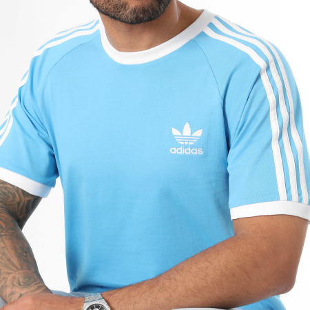 Adidas Originals - Camiseta 3 rayas IM9392 Azul claro