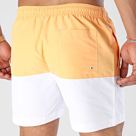 Calvin Klein - Pantalones cortos de baño con cordón 0994 Naranja Blanco