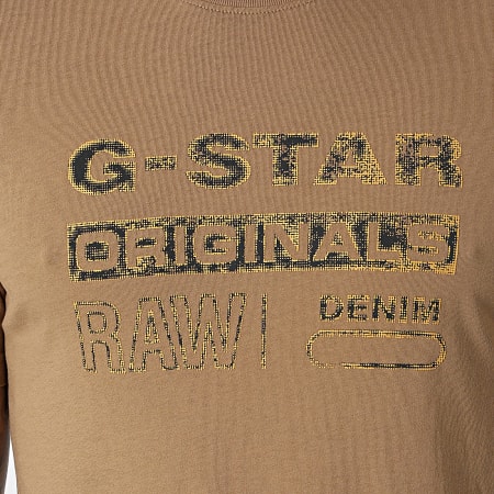 G-Star - Tee Shirt Distressed Originals Slim D24420-336 Camel