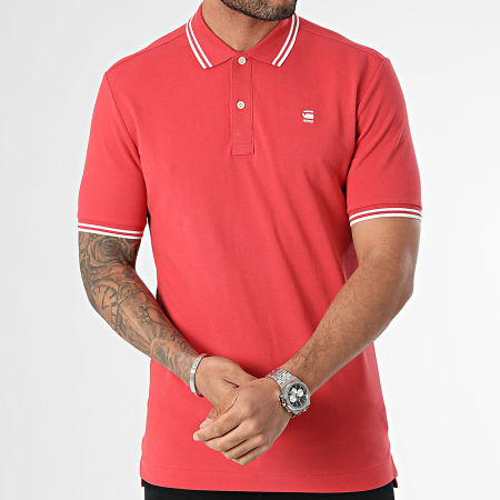 G-Star - Polo Manches Courtes Dunda Slim D17127-5864 Rouge