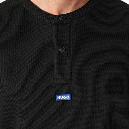 Hugo Blue - Polo Nereso a maniche lunghe 50510530 Nero