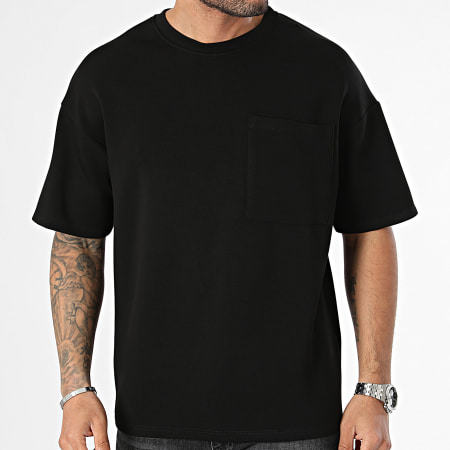 KZR - Camiseta negra con bolsillo