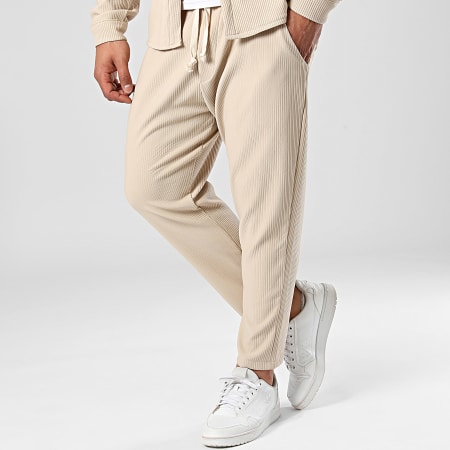 KZR - Set camicia e pantaloni beige