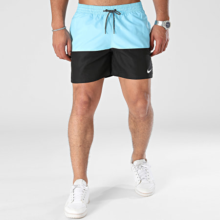 Nike - Nessb 451 Pantaloncini da bagno nero azzurro